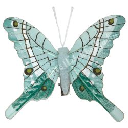 Csipeszes pillangó, világoskék, 7,5x7 cm