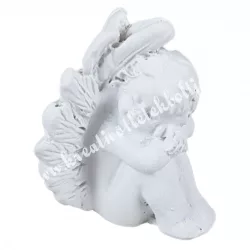 Polyresin ülő angyal, 2,5x4 cm