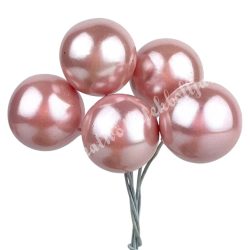   Betűzős hungarocell golyó, világos rózsaszín 1,5 cm, 5 db/csokor