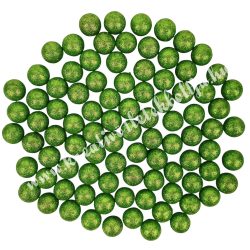   Hungarocell csillámos golyók, zöld, 2 cm, kb. 85 db/csomag