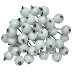   Betűzős hungarocell golyó, fehér, 1,2 cm, kb. 40 db/csokor