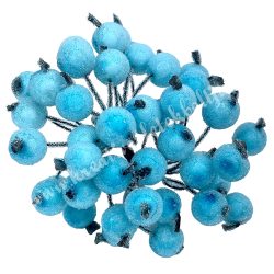   Betűzős hungarocell golyó, világoskék, 1,2 cm, kb. 40 db/csokor