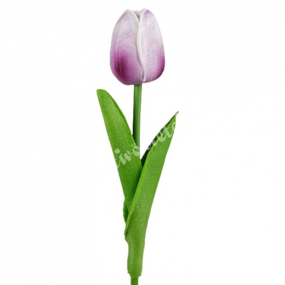 Gumi tulipán, cirmos lila, 33 cm