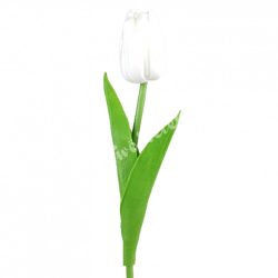 Gumi tulipán, törtfehér, 33 cm