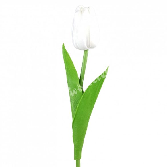 Gumi tulipán, törtfehér, 33 cm