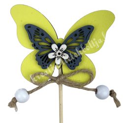 Beszúrós fa pillangó, zöld, 7x5,5 cm