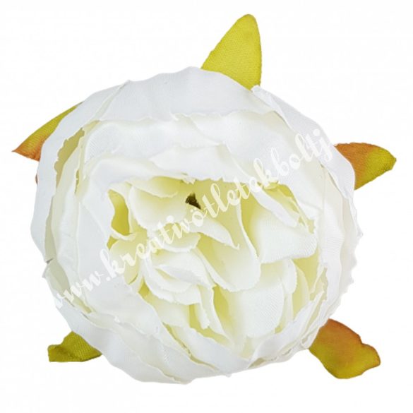 Dekor virágfej, fehér, 5 cm