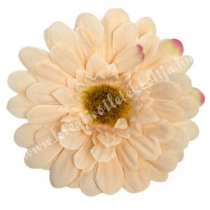 Gerbera virágfej, világos barack, 8 cm