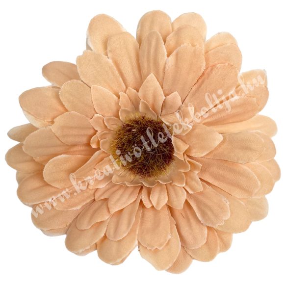 Gerbera virágfej, sötét barack, 8 cm