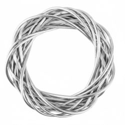 Vesszőkoszorú, ezüst, 20 cm