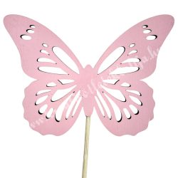 Beszúrós fa pillangó, rózsaszín, 9x6,5 cm