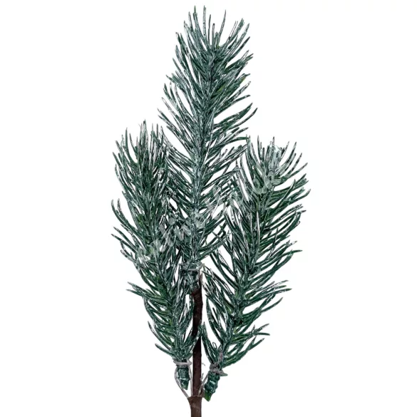 Betűzős deres fenyőág, 27 cm