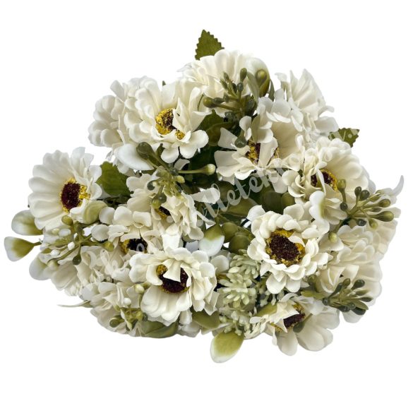 Margaréta csokor, fehér, 31 cm