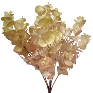 Eukaliptusz csokor, krém-rózsaszín, 33 cm