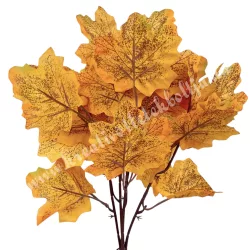 Őszi levélcsokor, napsárga, 39 cm