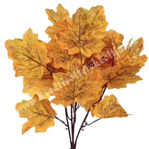 Őszi levélcsokor, napsárga, 39 cm