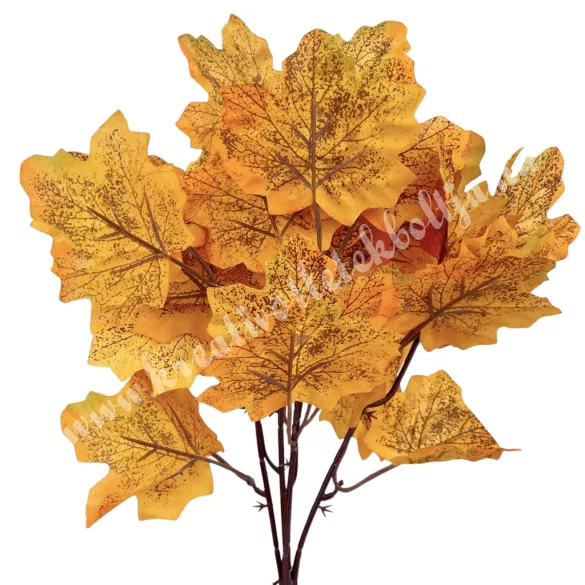 Őszi levélcsokor, napsárga, 39 cm