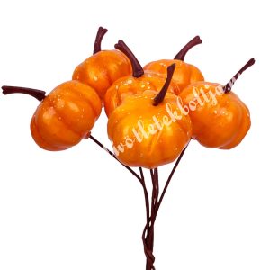 Betűzős tök, narancs, 3x3 cm, 6 db/csokor