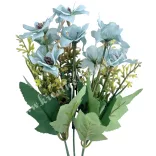 Vegyes virágcsokor, kék, 30 cm