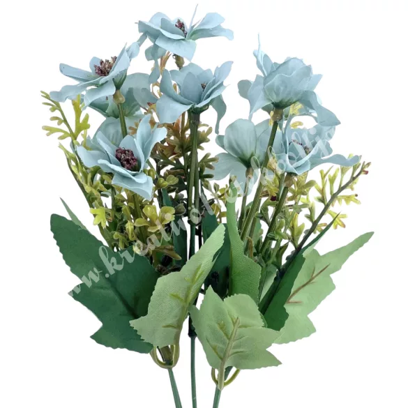 Vegyes virágcsokor, kék, 30 cm