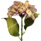 Gumi hortenzia szál, cirmos sárga, 40 cm