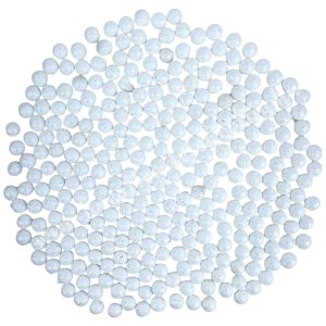 Hungarocell csillámos golyók, fehér, 1 cm, kb. 300 db/csomag