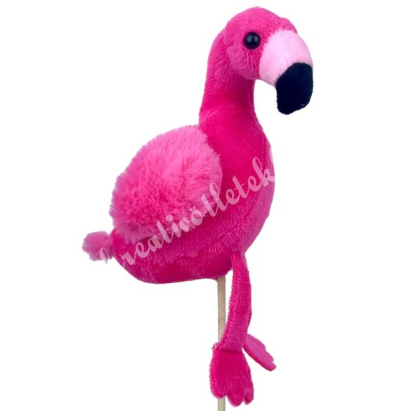 Betűzős plüss flamingó, pink, 11x18 cm
