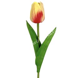 Gumi tulipán, cirmos napsárga, 33 cm