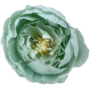 Dekor virágfej, menta, 5,5 cm