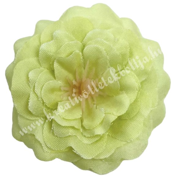 Dekor virágfej, zöld, 4 cm