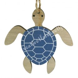 Akasztós fa teknős, kék, 8,5x7,5 cm