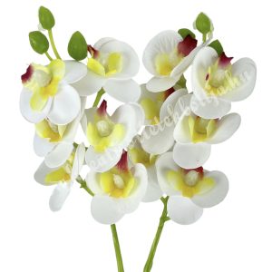 Orchidea ág, fehér, 31 cm