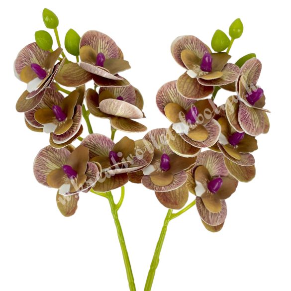 Orchidea ág, barna, 31 cm