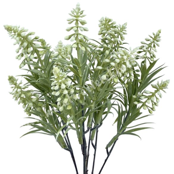 Fürtös gyöngyike, fehér, 32 cm