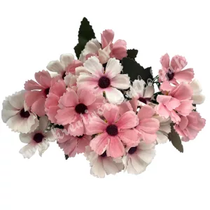 Virágcsokor rezgővel, rózsaszín-fehér, 32 cm