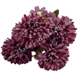 Krizantém csokor, bordó, 30 cm