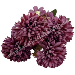 Krizantém csokor, bordó, 30 cm