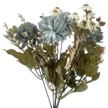 Krizantém csokor, szürke, 30 cm