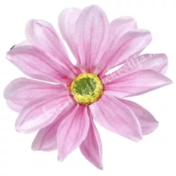 Dekor virágfej, rózsaszín, 9 cm