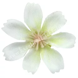 Dekor virágfej, cirmos fehér, 4 cm