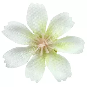 Dekor virágfej, cirmos fehér, 4 cm