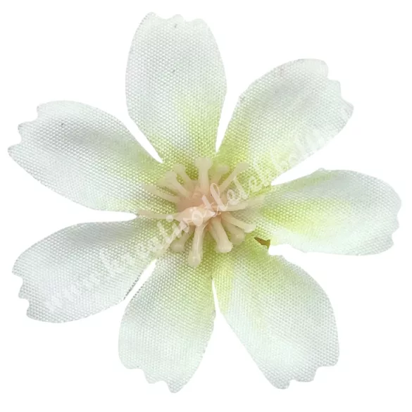 Dekor virágfej, cirmos fehér, 4 cm
