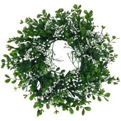 Koszorú fehér bogyókkal, 34 cm