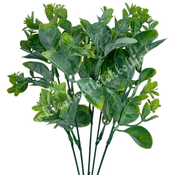 Zöld csokor apró virággal, zöld, 32 cm