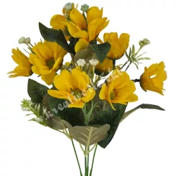 Virágcsokor, sárga, 36 cm