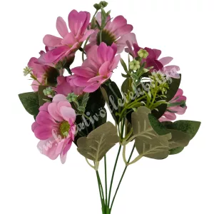 Virágcsokor, rózsaszín, 36 cm