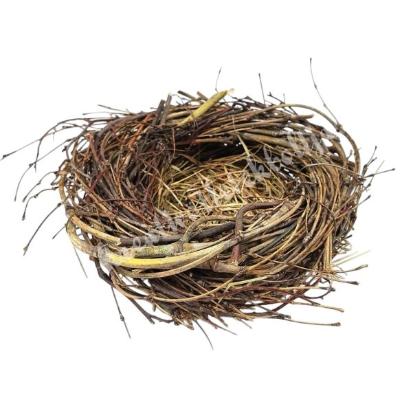 Vessző-szalma fészek, barna, 17x8 cm