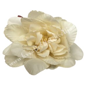 Dekor virágfej, krém, 8 cm