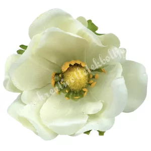 Szellőrózsa virágfej, törtfehér, 6 cm