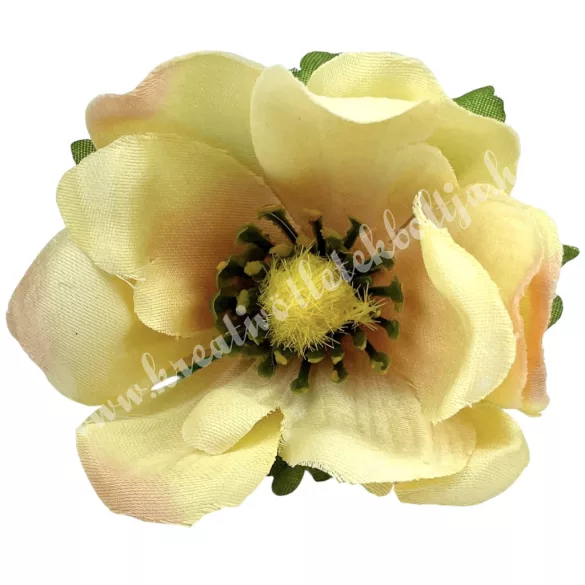 Szellőrózsa virágfej, sárga, 6 cm